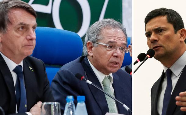 Jair Bolsonaro, Paulo Guedes e Sergio Moro