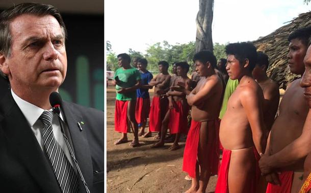 Jair Bolsonaro e índios Wajapi, do Amapá.