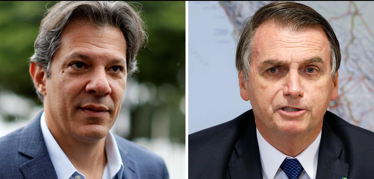 Fernando Haddad e Jair Bolsonaro