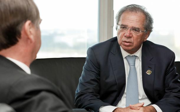 (BrasÃ­lia-DF,  06/05/2019) Presidente da RepÃºblica, Jair Bolsonaro durante reuniÃ£o com o Ministro da Economia, Paulo Guedes.
Foto: Isac NÃ³brega/PR