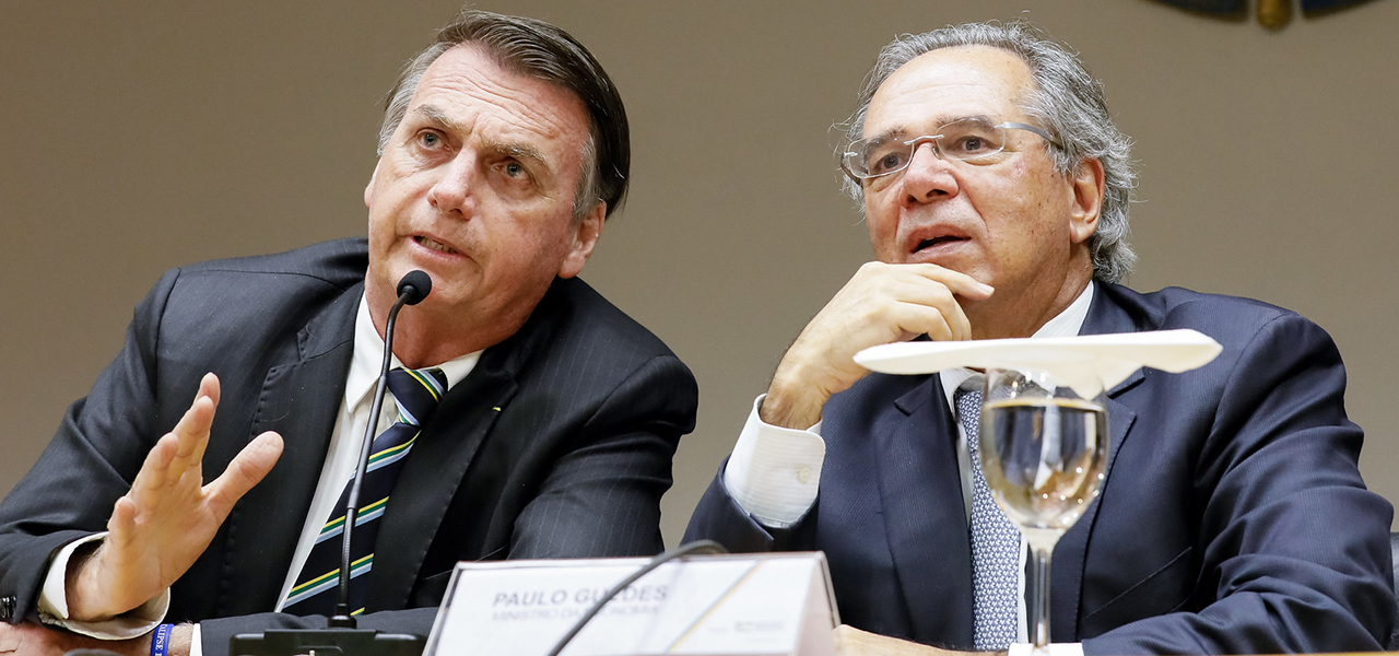 Jair Bolsonaro e  Paulo Guedes