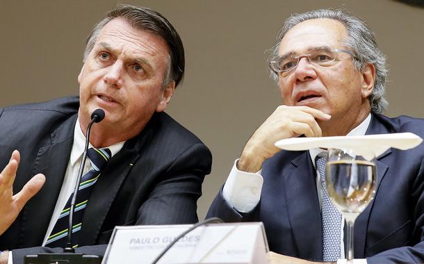 Jair Bolsonaro e  Paulo Guedes