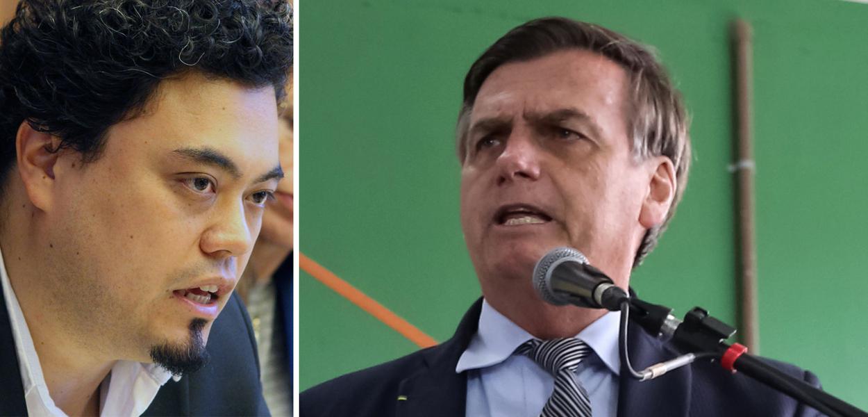 Leonardo Sakamoto e Jair Bolsonaro