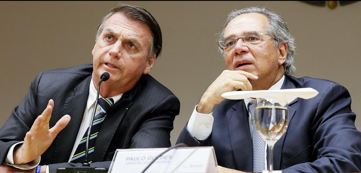 Jair Bolsonaro e  Paulo Guedes