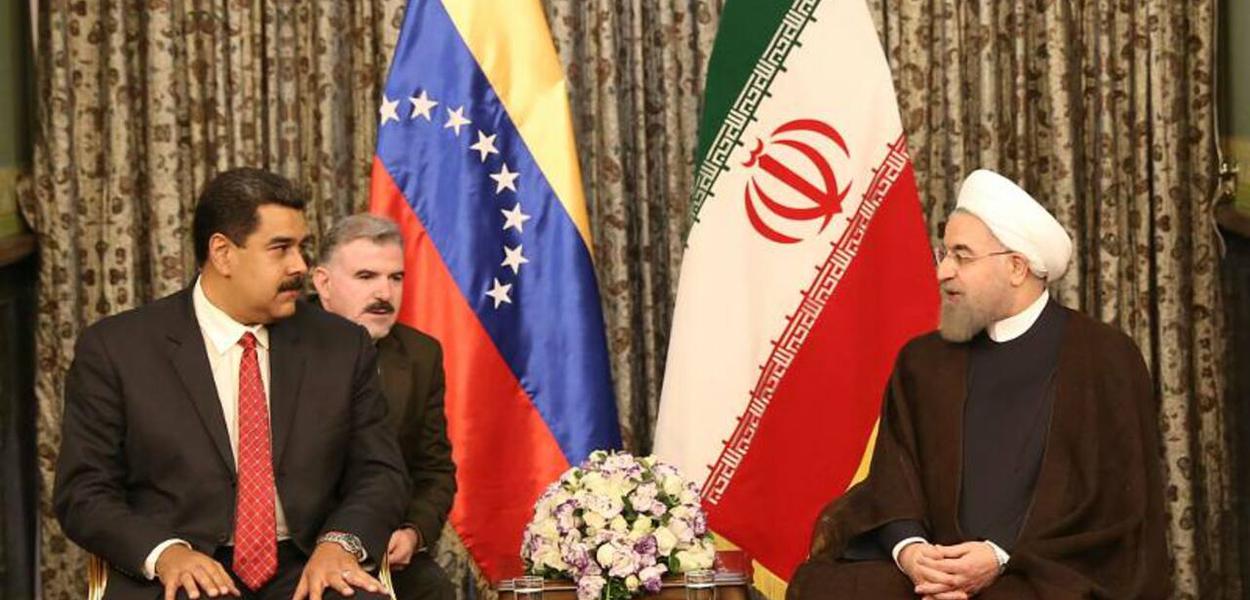 Os presidentes Maduro e  Rohani