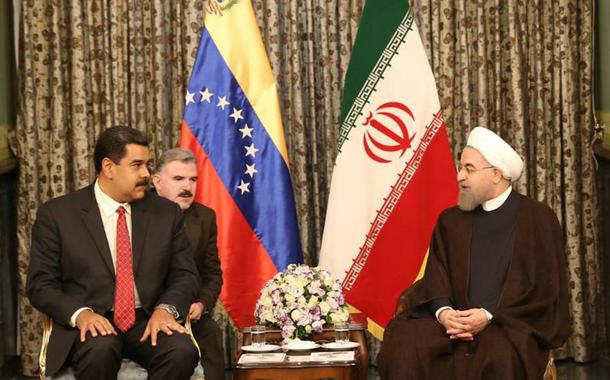 Os presidentes Maduro e  Rohani
