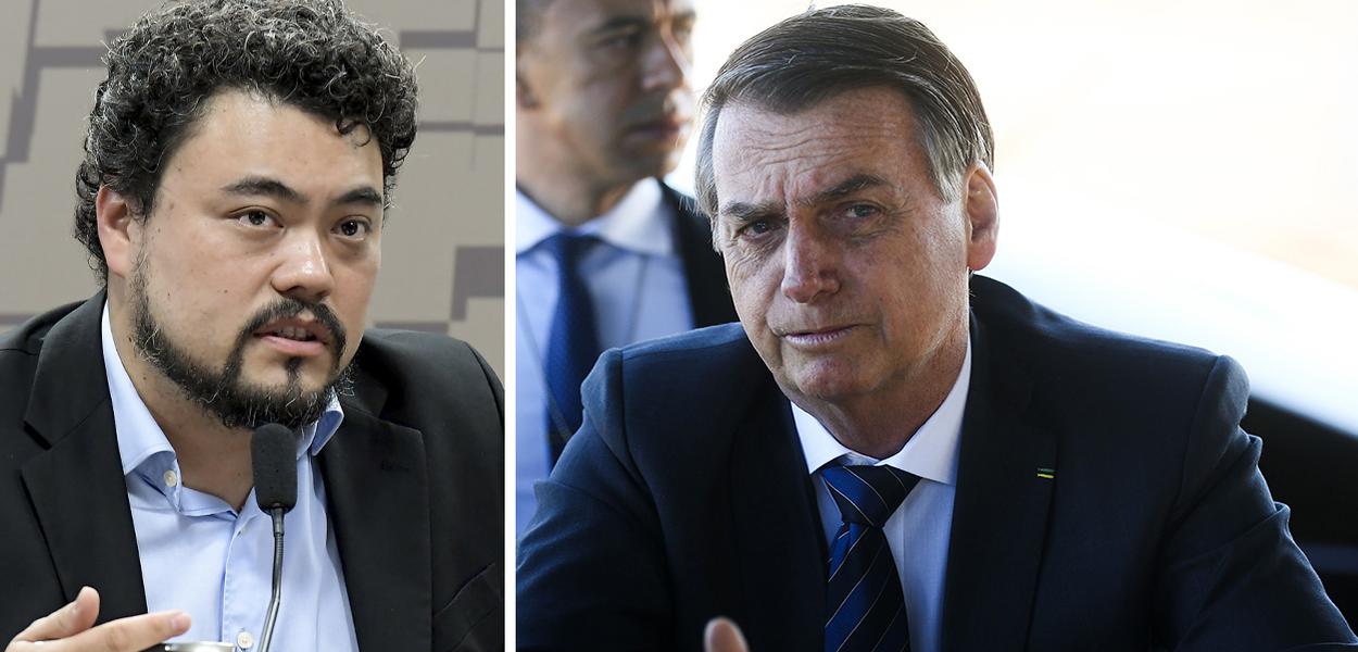 Leonardo Sakamoto e Jair Bolsonaro