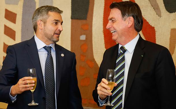 Presidente do Paraguai, Mario Abdo Benítez, e Jair Bolsonaro