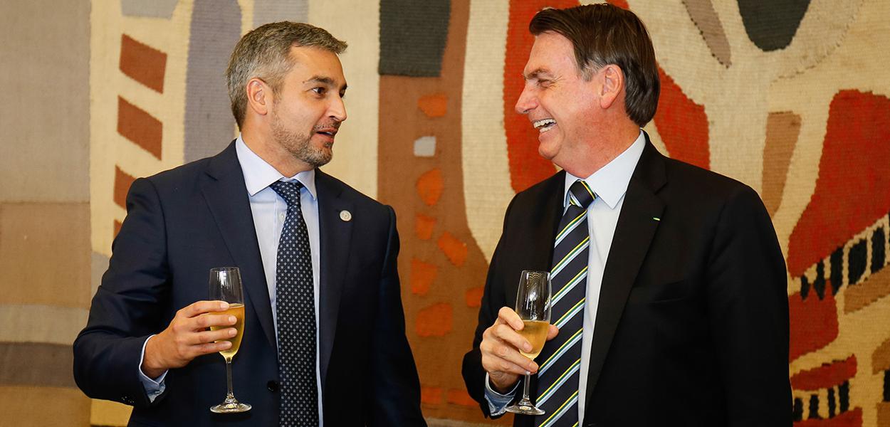 Presidente do Paraguai, Mario Abdo Benítez, e Jair Bolsonaro