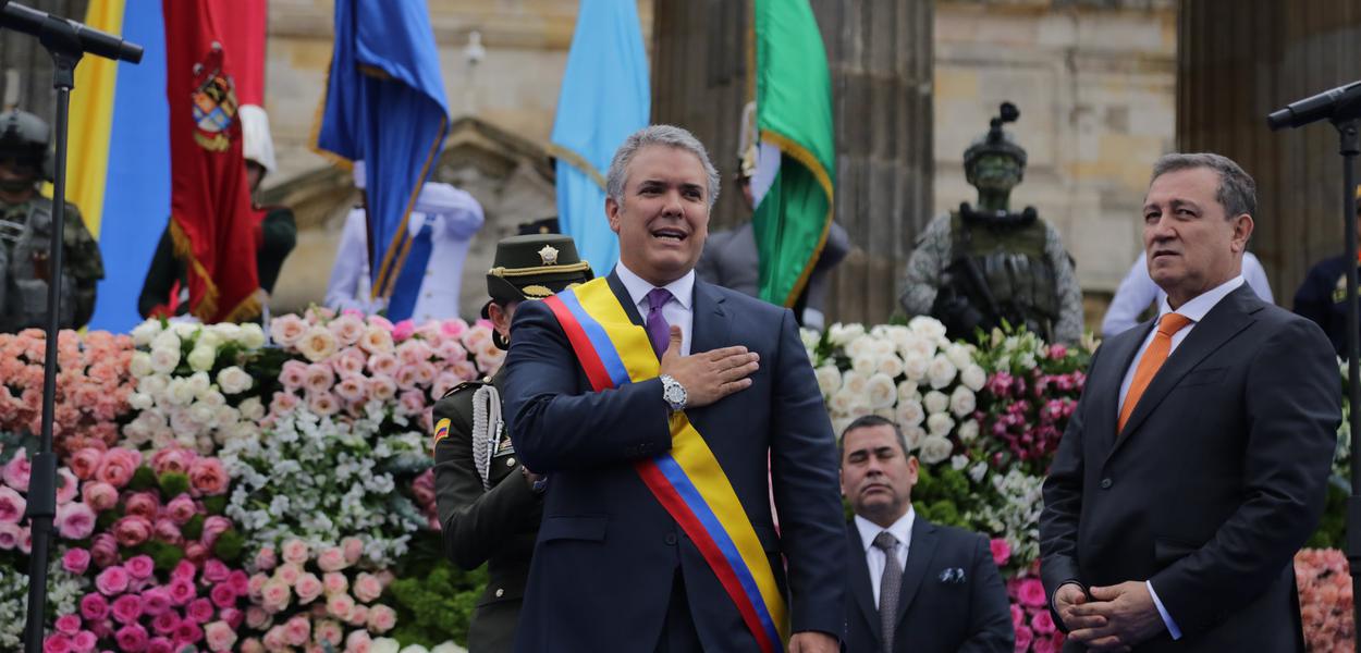 Presidente Iván Duque em sua posse