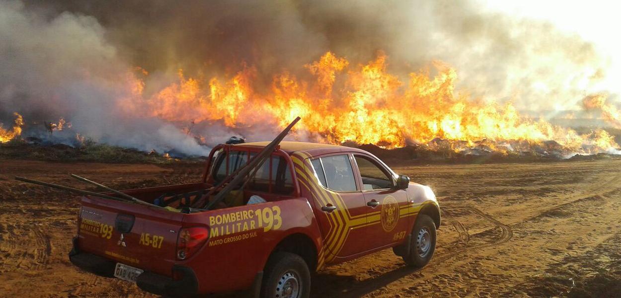 Incêndio em Amambai no Mato Grosso do Sul