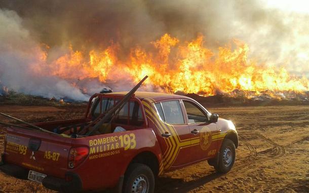 Incêndio em Amambai no Mato Grosso do Sul