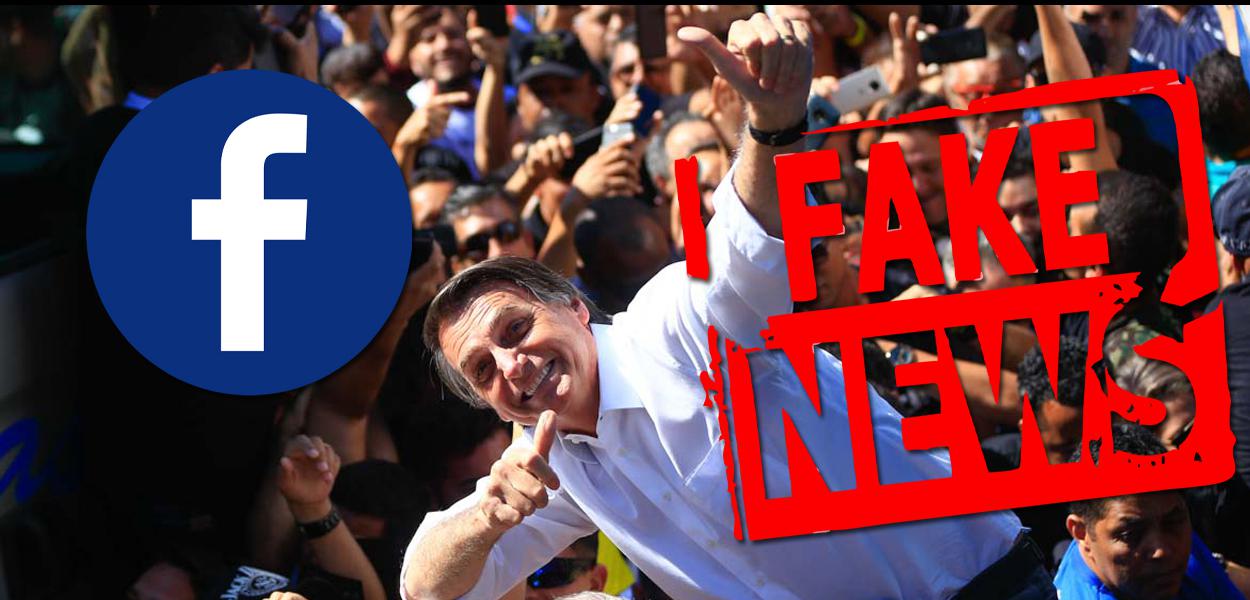 Jair Bolsonaro durante a campanha de 2018, reconhecida pelo próprio Facebook pela imensa incidência de fakenews.