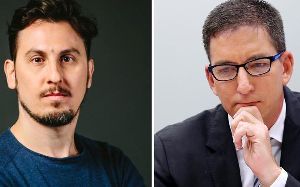 Jornalistas Leandro Demori e Glenn Greenwald, do Intercept Brasil.