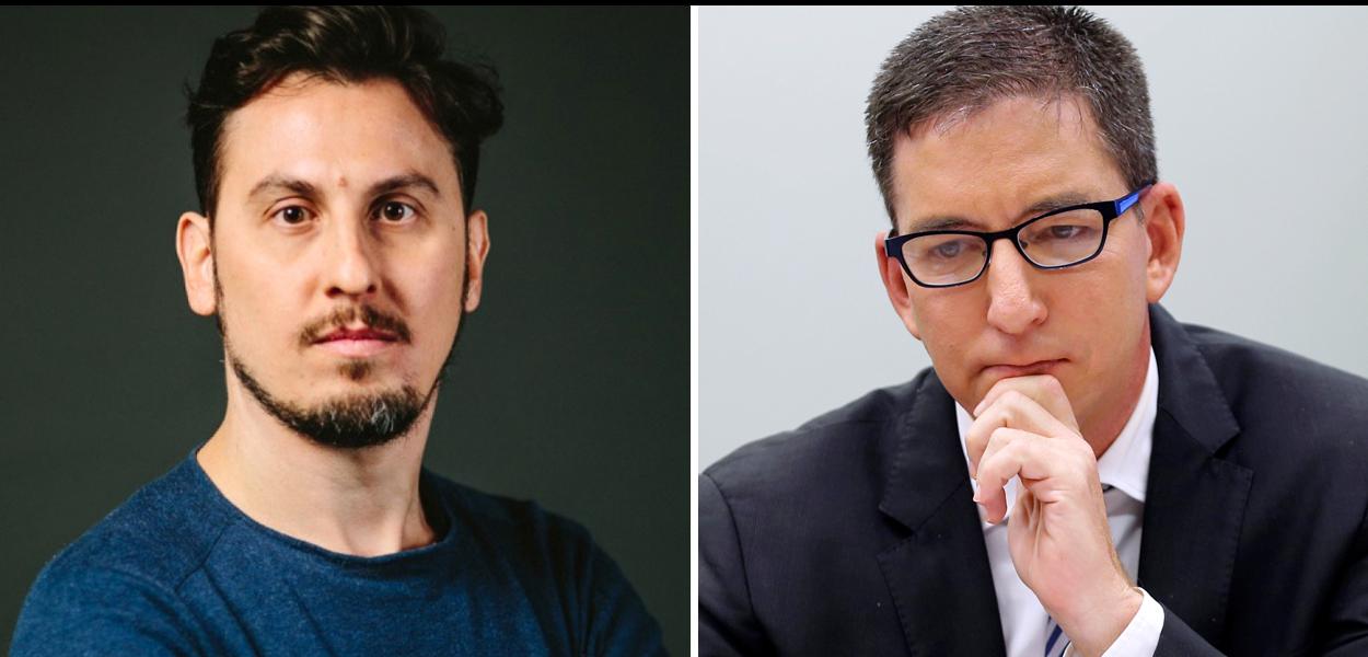 Jornalistas Leandro Demori e Glenn Greenwald, do Intercept Brasil.