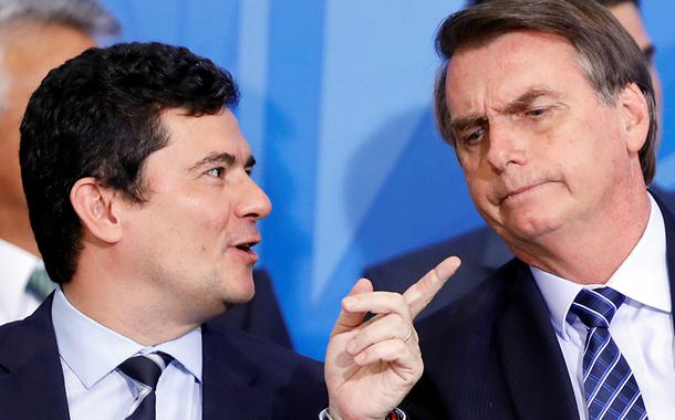 Jair Bolsonaro e ministro Sergio Moro