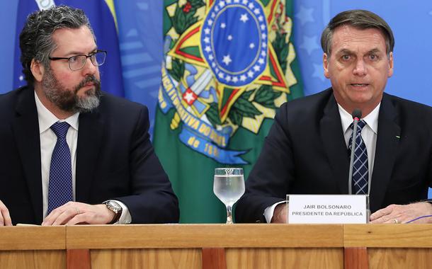 Ministro de Estado das Relações Exteriores, Ernesto Araújo e Jair Bolsonaro