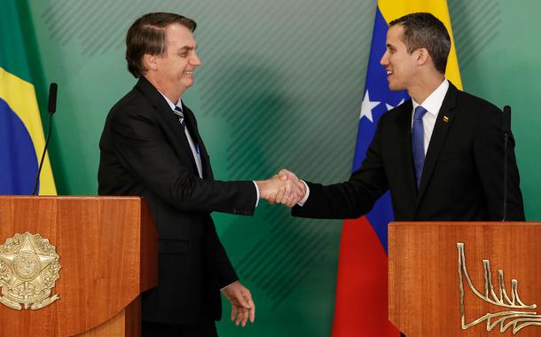 (Brasília - DF, 28/02/2019 ) Jair Bolsonaro e Juan Guaido.