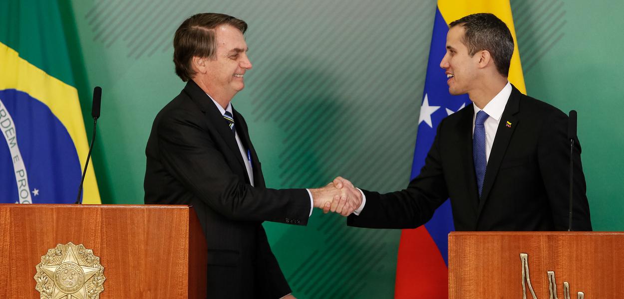 (Brasília - DF, 28/02/2019 ) Jair Bolsonaro e Juan Guaido.