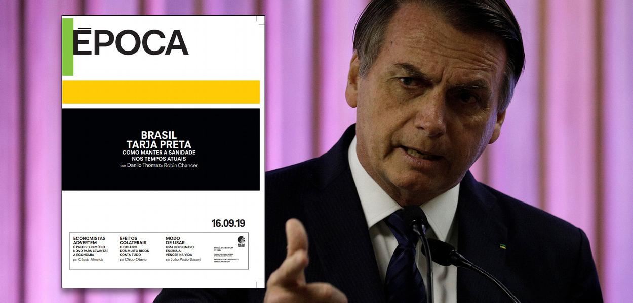 Capa da revista Época e Jair Bolsonaro