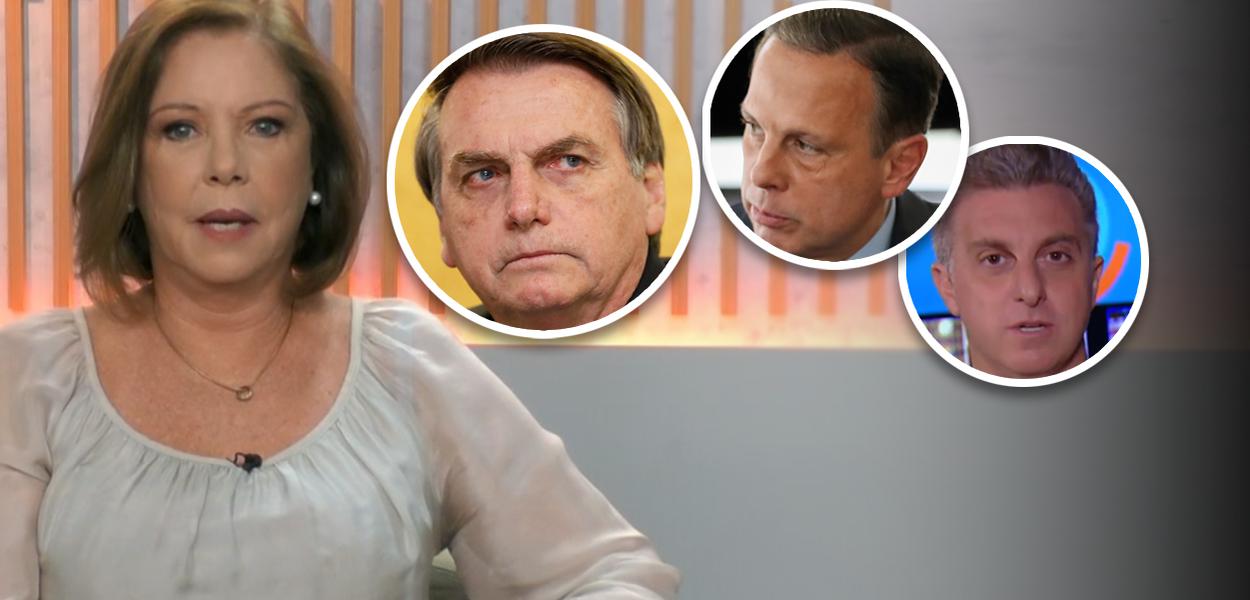 Eliane Cantanhêde, Jair Bolsonaro, João Doria e Luciano Huck