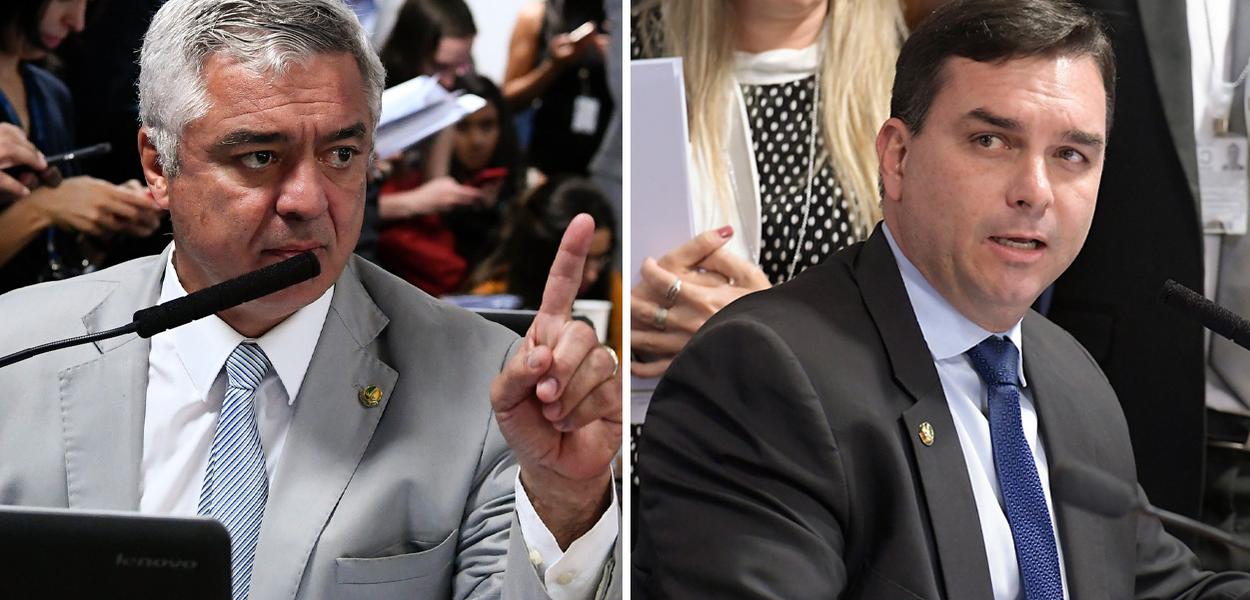 Major Olímpio e Flávio Bolsonaro