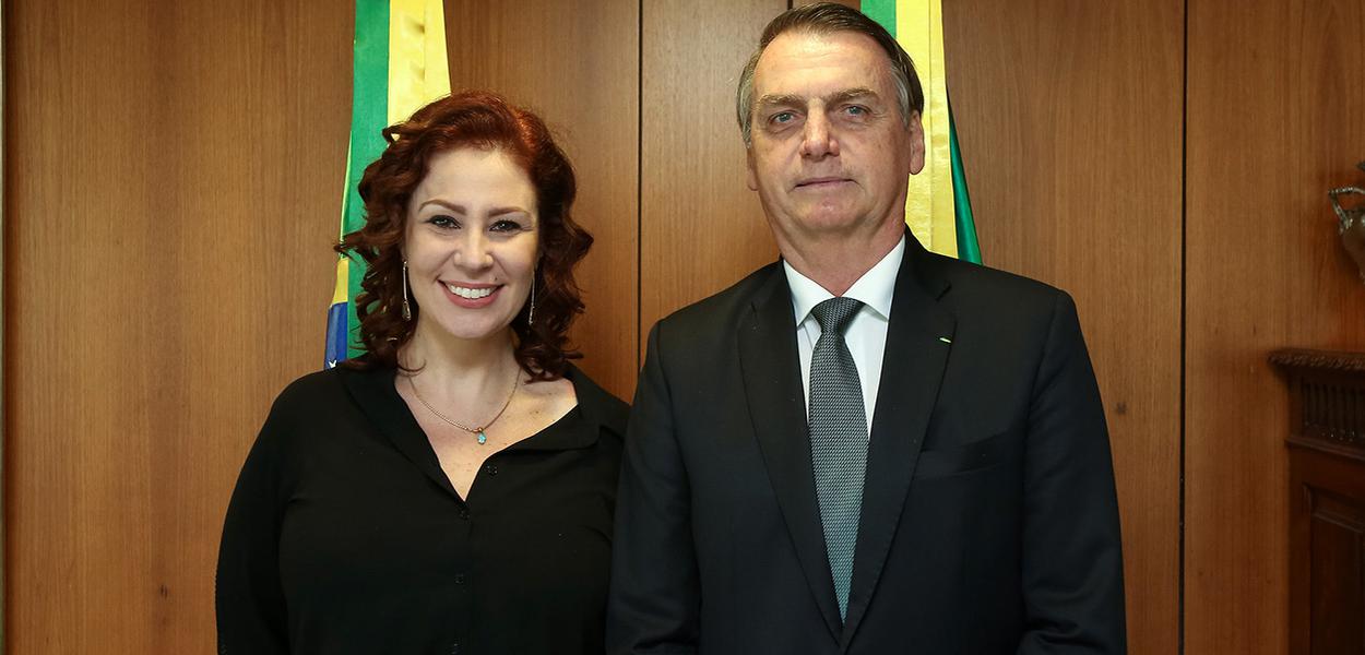 Deputada Carla Zambelli e Jair Bolsonaro