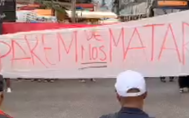 Protesto no Alemão contra o governador Wilson Witzel por conta do assassinato da menina de 8 anos Agatha Félix.