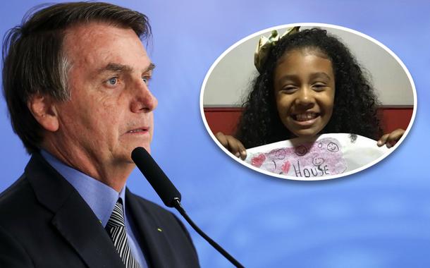 Jair Bolsonaro e a menina Agatha