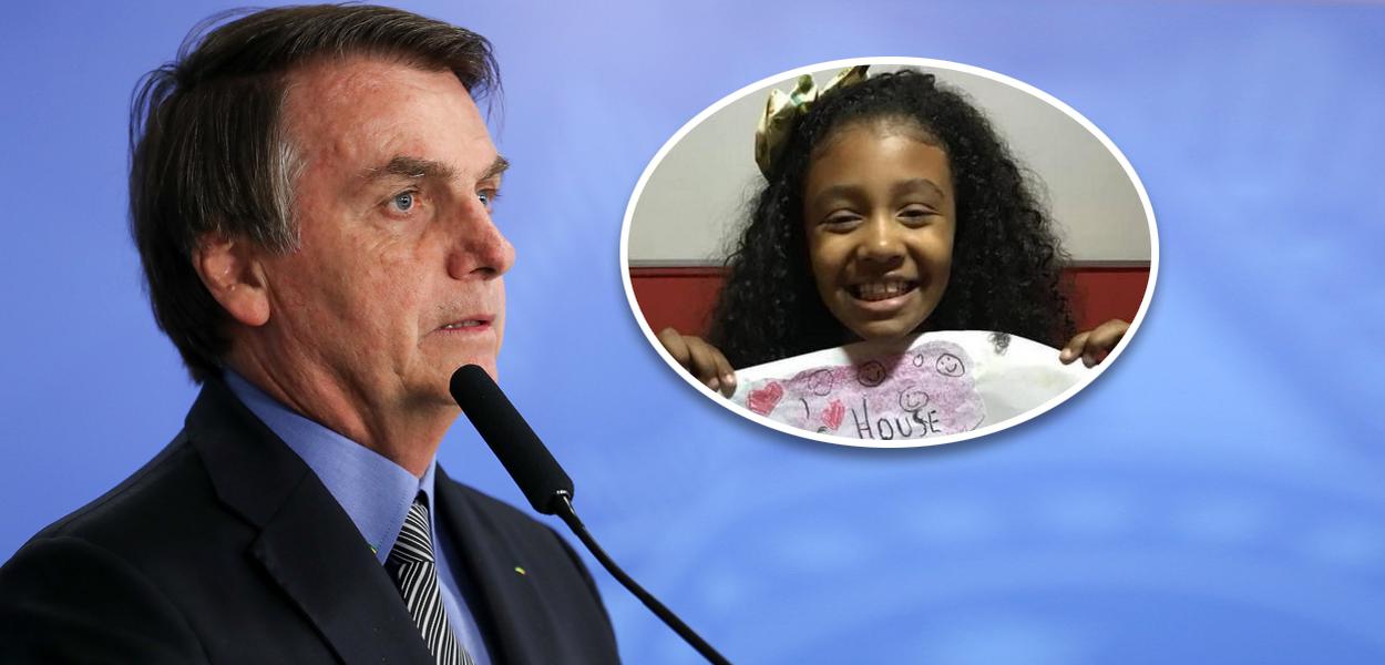 Jair Bolsonaro e a menina Agatha