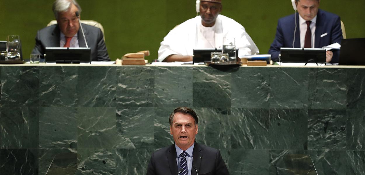 Bolsonaro discursa durante Assembleia Geral da ONU em Nova York