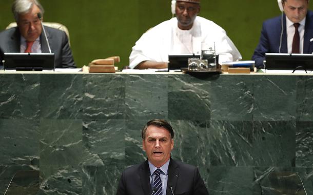 Bolsonaro discursa durante Assembleia Geral da ONU em Nova York