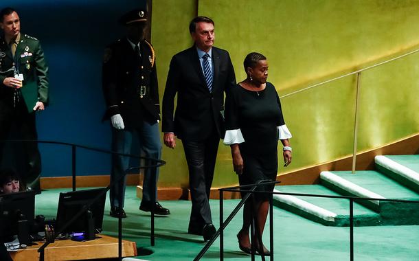 (Nova York - EUA, 24/09/2018) Presidente da RepÃºblica, Jair Bolsonaro, discursa durante a abertura do Debate Geral da 74Âª SessÃ£o da Assembleia Geral das NaÃ§Ãµes Unidas (AGNU). \rFoto: Alan Santos/PR