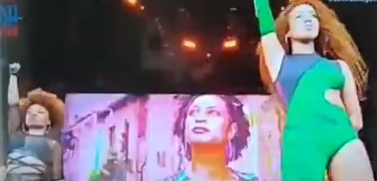 Lellê abre show Rock in Rio com fala de Marielle Franco no telão.