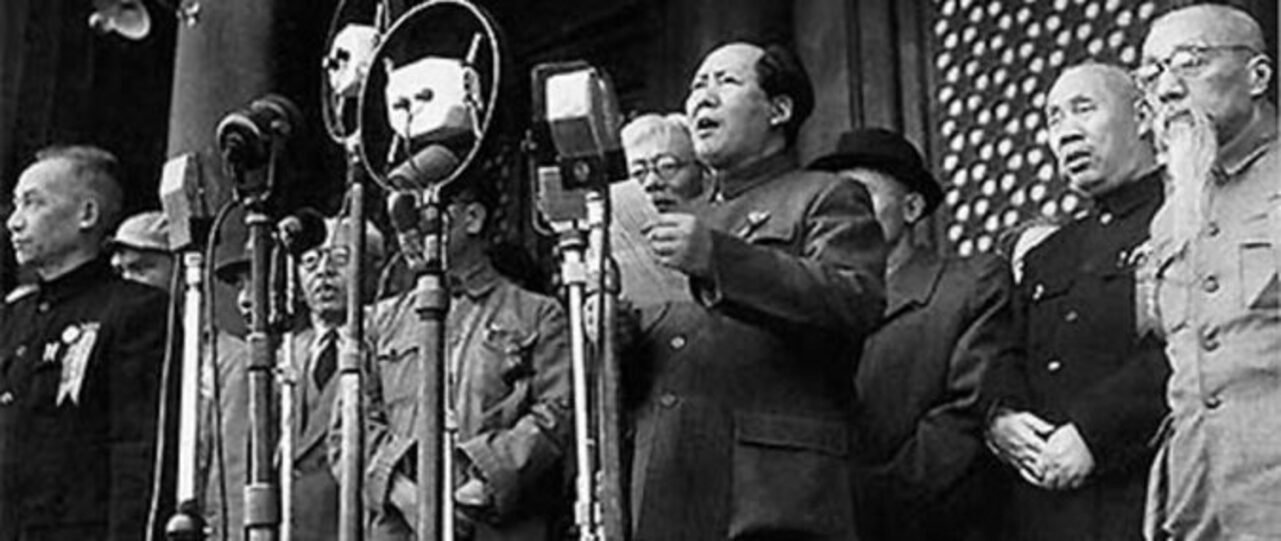 Mao Tsetung proclama a República Popular da China, 1º de Outubro de 1949