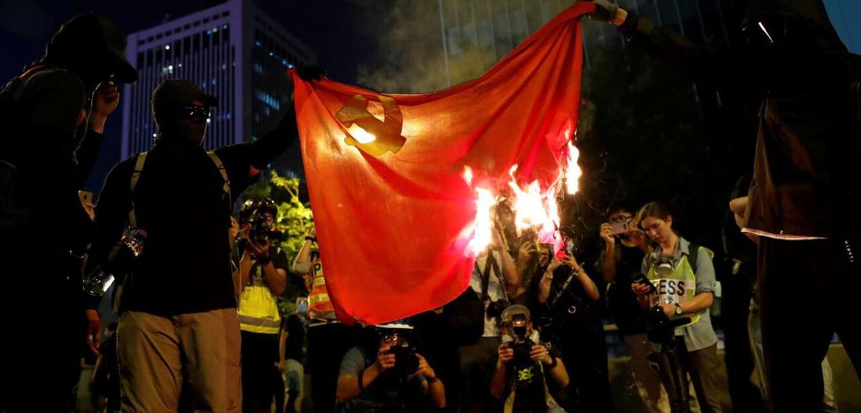 Manifestação anti-China nos EUA