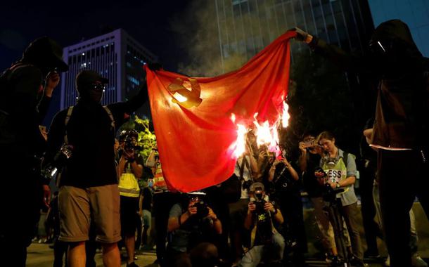 Manifestação anti-China nos EUA