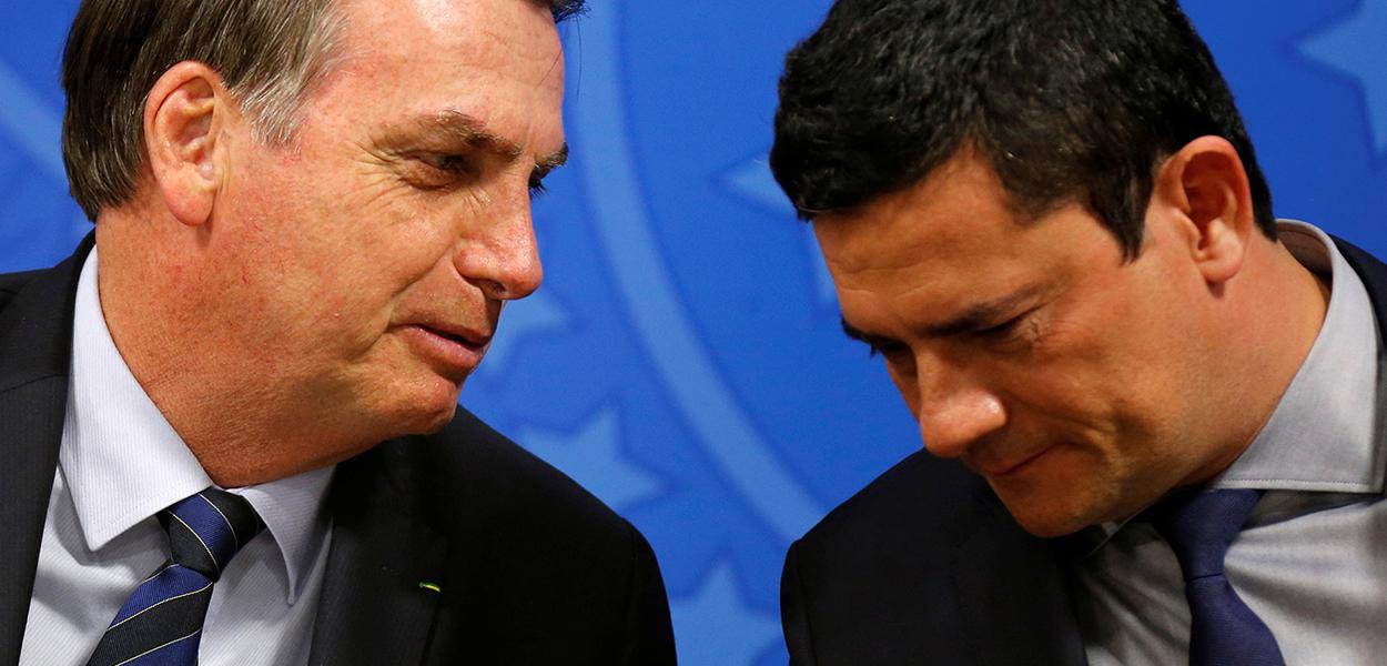 Jair Bolsonaro e ministro da Justiça, Sergio Moro