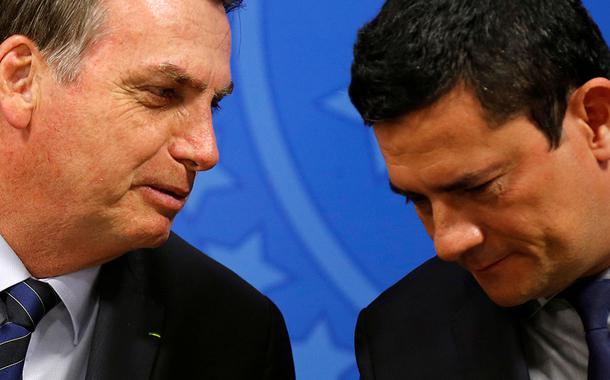 Jair Bolsonaro e ministro da Justiça, Sergio Moro