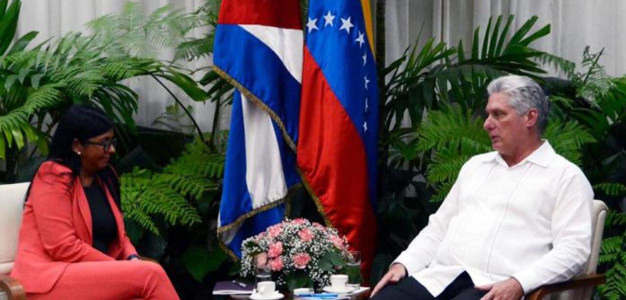 Delcy Rodríguez e Díaz-Canel