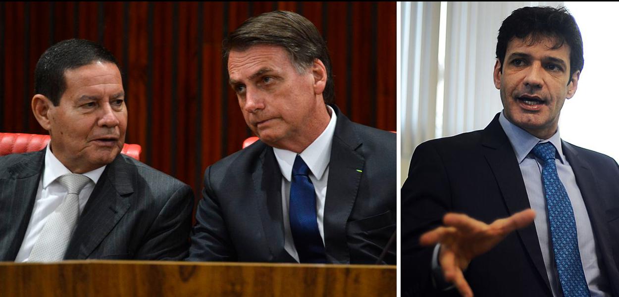 Hamilton Mourão, Jair Bolsonaro e Marcelo Álvaro Antônio