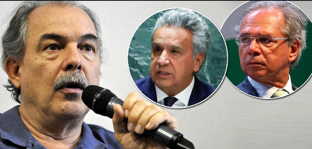 Mercadante, Lenín Moreno e Paulo Guedes