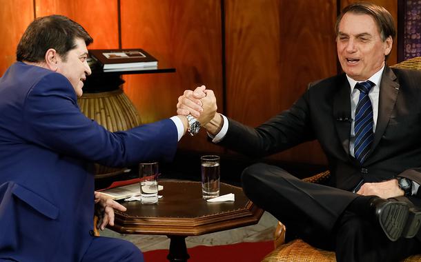 Jair Bolsonaro durante entrevista com José Luiz Datena.
