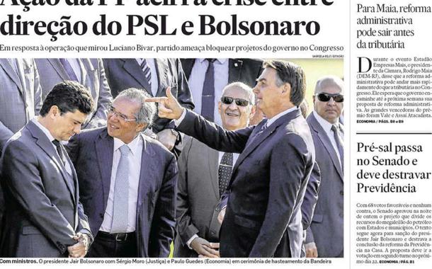 Jair Bolsonaro "executa" Sergio Moro em foto