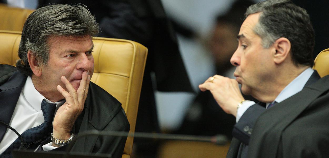 Ministros Luiz Fux e Luís Roberto Barroso