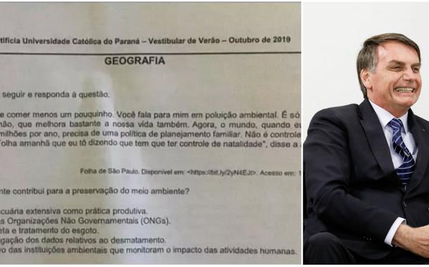 Prova de vestibular e Jair Bolsonaro