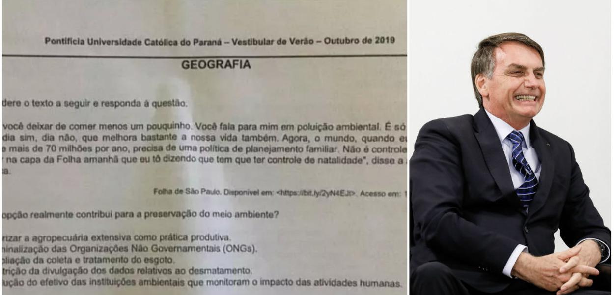 Prova de vestibular e Jair Bolsonaro