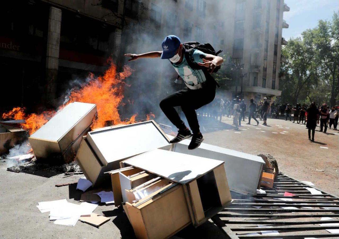 Protesto no chile 