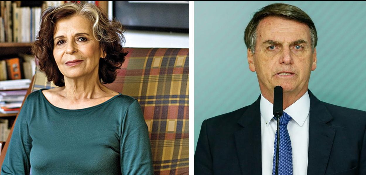 Poeta Alice Ruiz e Jair Bolsonaro