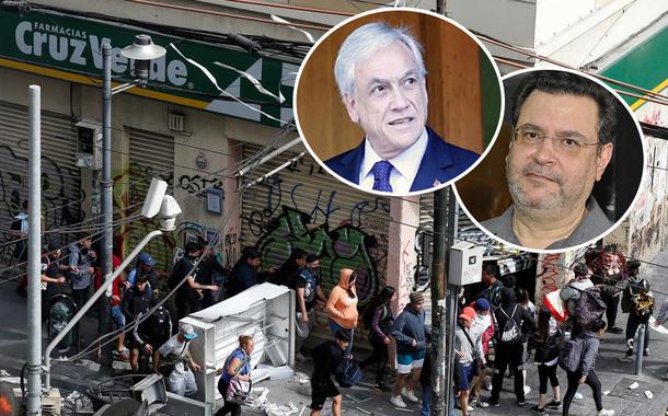 Rui Costa Pimenta, Piñera e imagens de protestos no Chile
